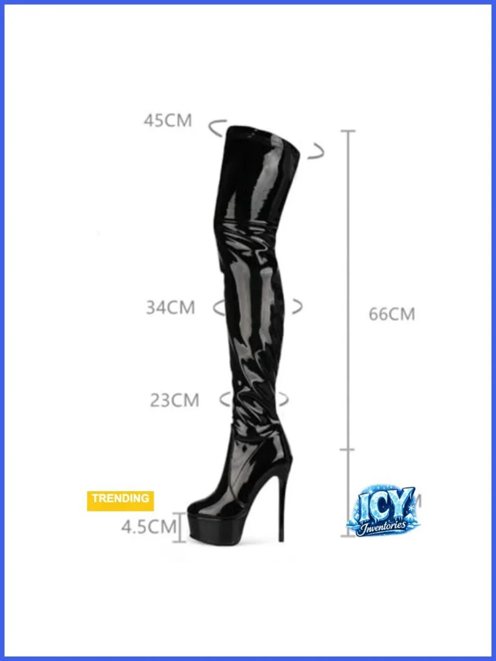 Women's Over The Knee Pu Stiletto Platform Heeled Boots Party